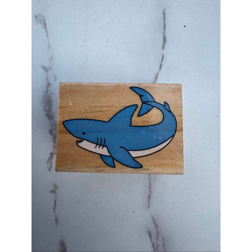 Cartoon Shark Rubber Stamp